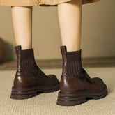 Slouchy Comfortable Knitting Ankle Boots Oshnow
